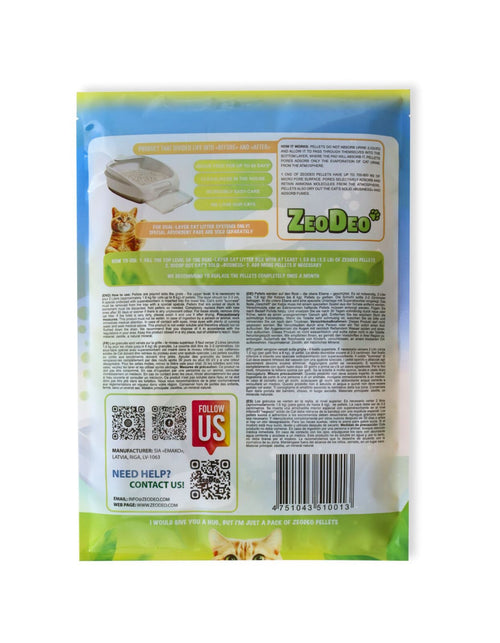 Gránulos de zeolita natural ZeoDeo para arena de gato ( 1,8 kg / ~1 mes)